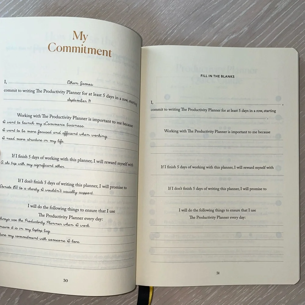 Intelligent Change Productivity Planner Weekly -Women’s Cream Organizer Book NEW